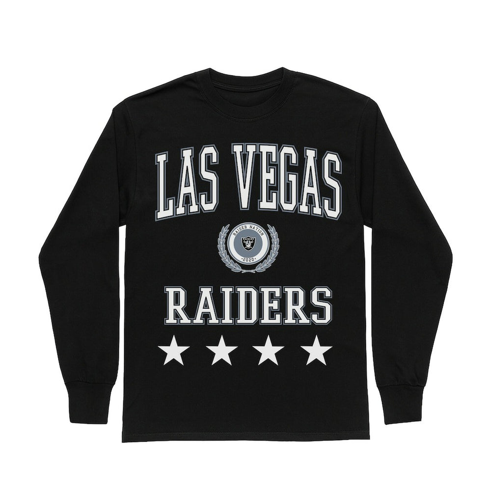 Las Vegas Raiders Gameday Couture Women's Oversized Everyday Star Long Sleeve T-Shirt | NFL New