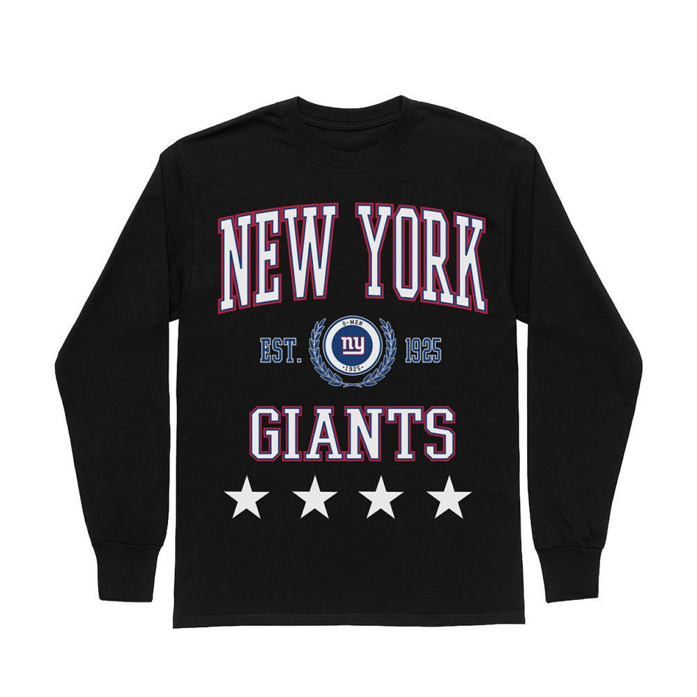 New York Giants Gameday Couture Women's Oversized Everyday Star Long Sleeve T-Shirt | NFL Outlet