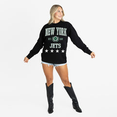 New York Jets Gameday Couture Women's Oversized Everyday Star Long Sleeve T-Shirt | NFL Outlet
