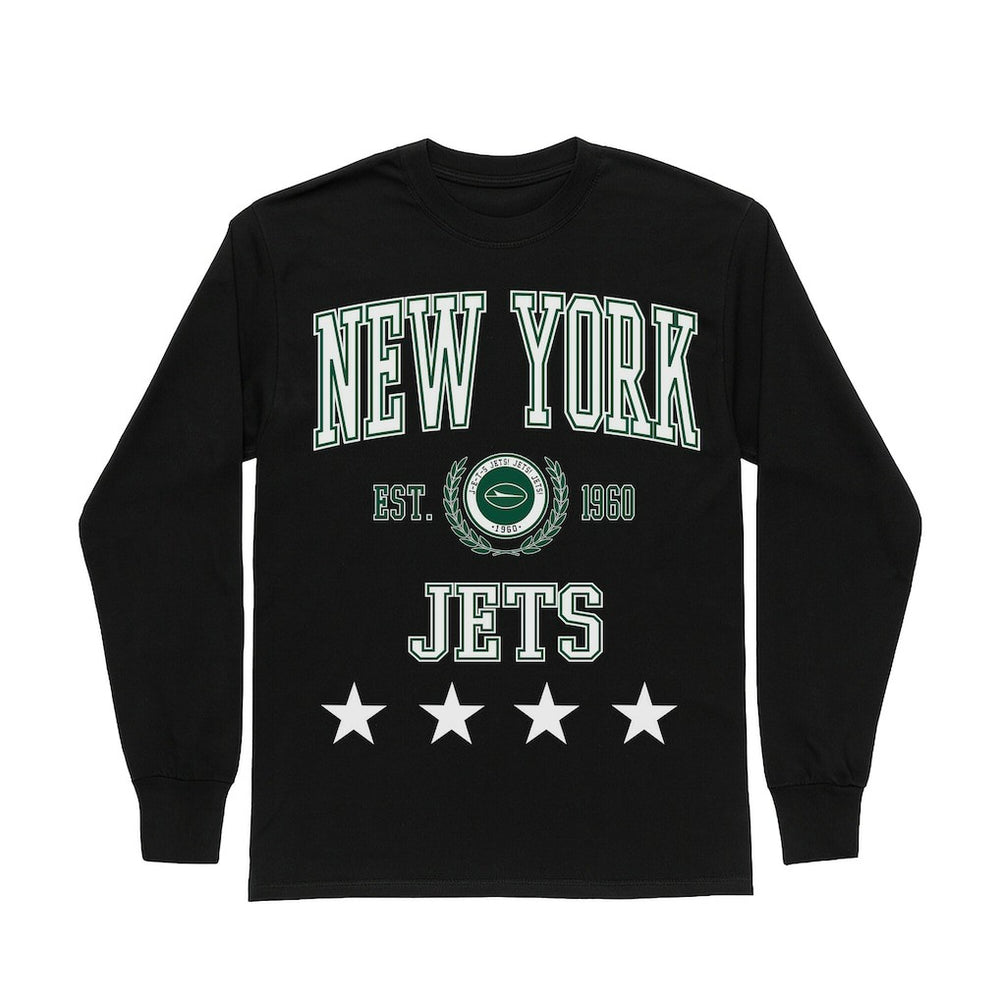 New York Jets Gameday Couture Women's Oversized Everyday Star Long Sleeve T-Shirt | NFL Outlet
