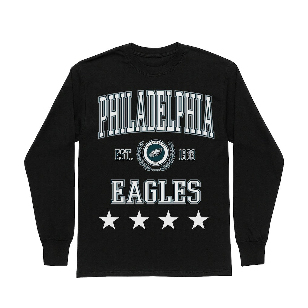 Philadelphia Eagles Gameday Couture Women's Oversized Everyday Star Long Sleeve T-Shirt | NFL Outlet
