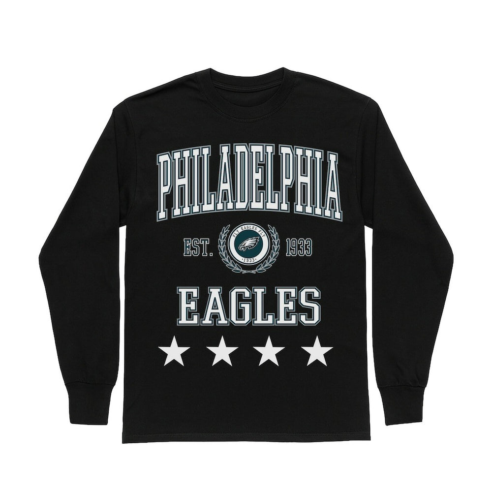 Philadelphia Eagles Gameday Couture Women's Oversized Everyday Star Long Sleeve T-Shirt | NFL Outlet