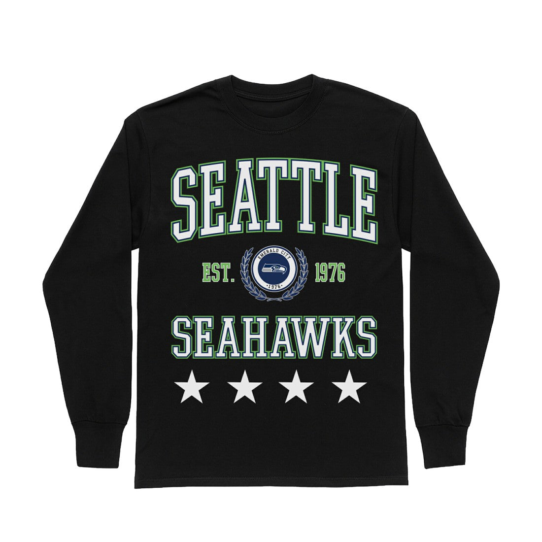 Seattle Seahawks Gameday Couture Women's Oversized Everyday Star Long Sleeve T-Shirt | NFL On sale