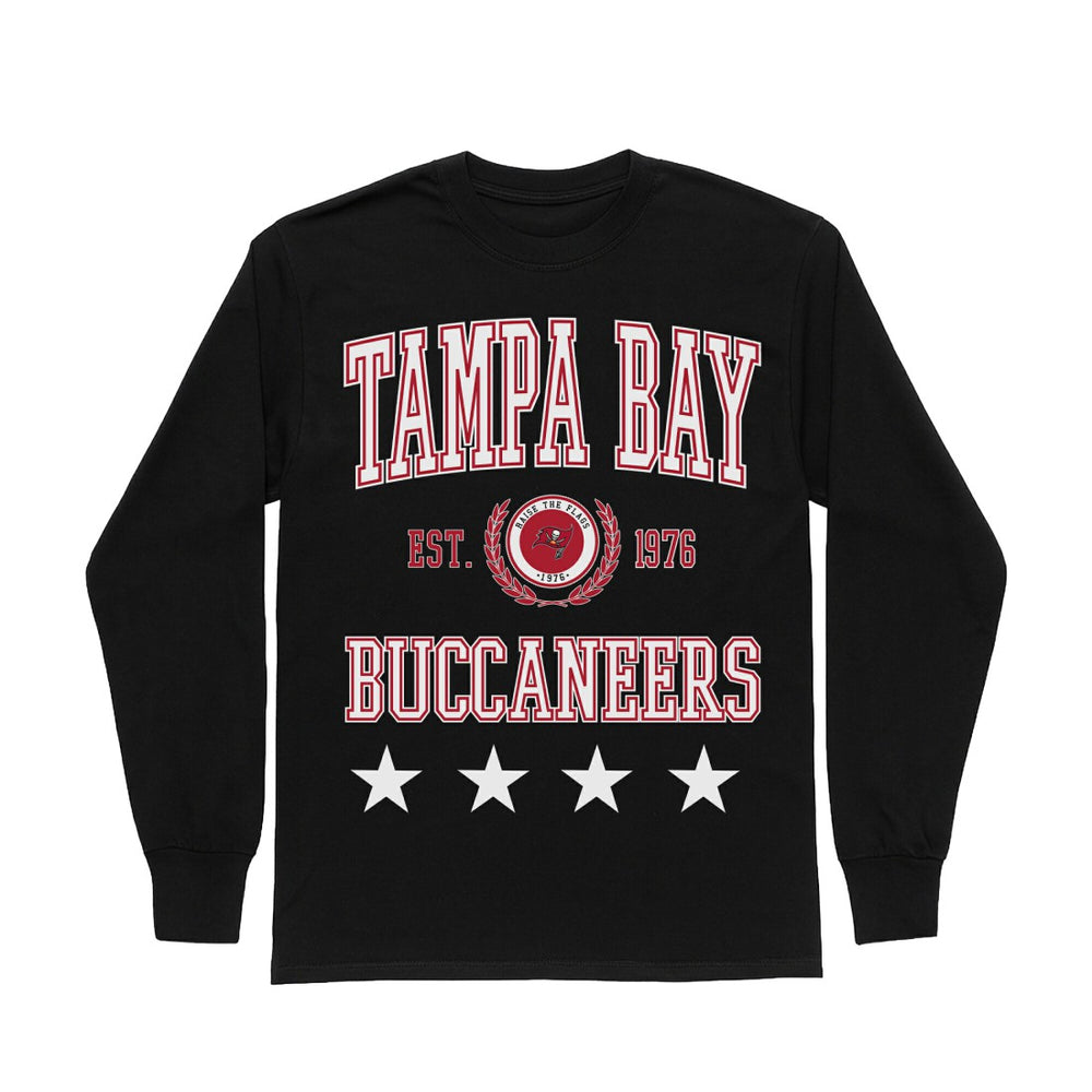 Tampa Bay Buccaneers Gameday Couture Women's Oversized Everyday Star Long Sleeve T-Shirt | NFL Discount