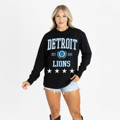 Detroit Lions Gameday Couture Women's Oversized Everyday Star Long Sleeve T-Shirt | NFL Near me