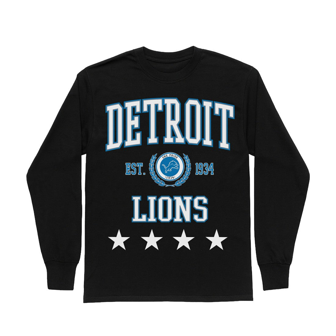 Detroit Lions Gameday Couture Women's Oversized Everyday Star Long Sleeve T-Shirt | NFL Near me