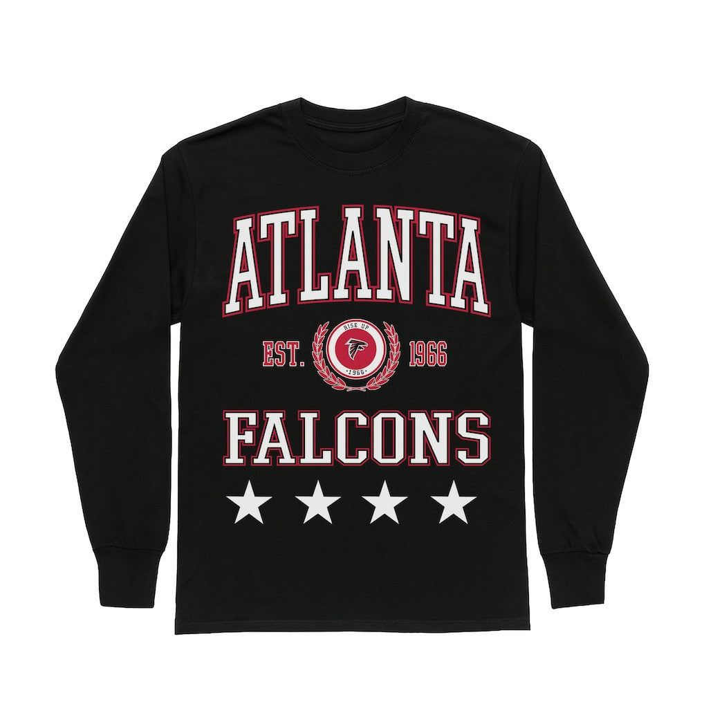 Atlanta Falcons Gameday Couture Women's Oversized Everyday Star Long Sleeve T-Shirt | NFL Online