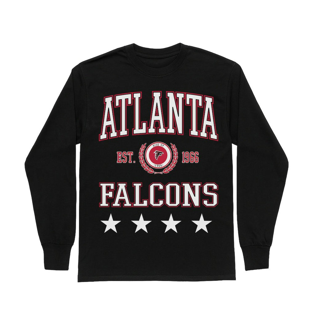 Atlanta Falcons Gameday Couture Women's Oversized Everyday Star Long Sleeve T-Shirt | NFL Online