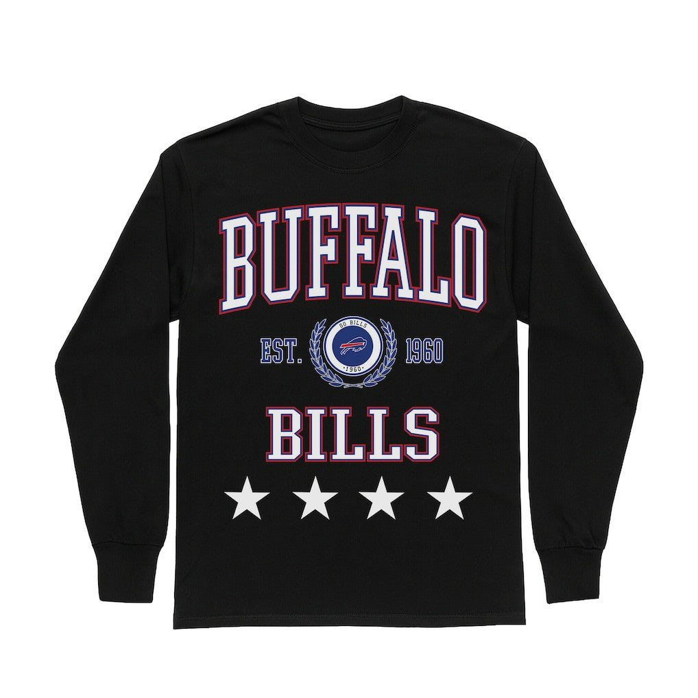 Buffalo Bills Gameday Couture Women's Oversized Everyday Star Long Sleeve T-Shirt | NFL Outlet