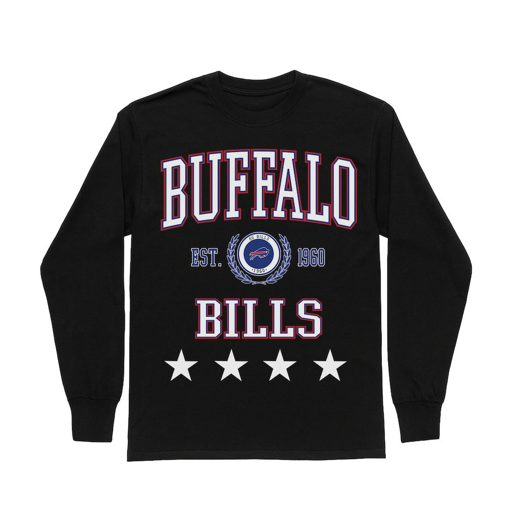 Buffalo Bills Gameday Couture Women's Oversized Everyday Star Long Sleeve T-Shirt | NFL Outlet