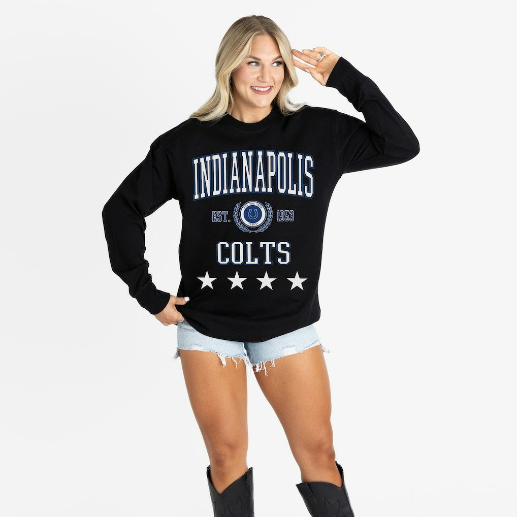 Indianapolis Colts Gameday Couture Women's Oversized Everyday Star Long Sleeve T-Shirt | NFL Near me