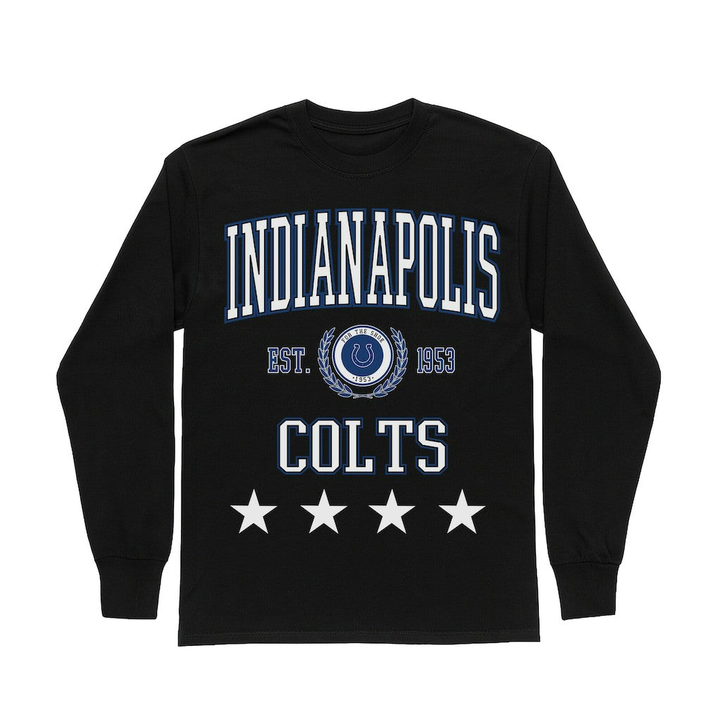 Indianapolis Colts Gameday Couture Women's Oversized Everyday Star Long Sleeve T-Shirt | NFL Near me