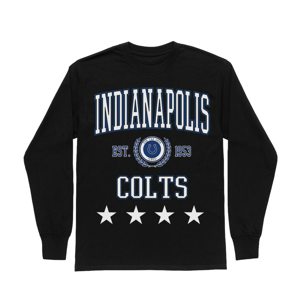 Indianapolis Colts Gameday Couture Women's Oversized Everyday Star Long Sleeve T-Shirt | NFL Near me