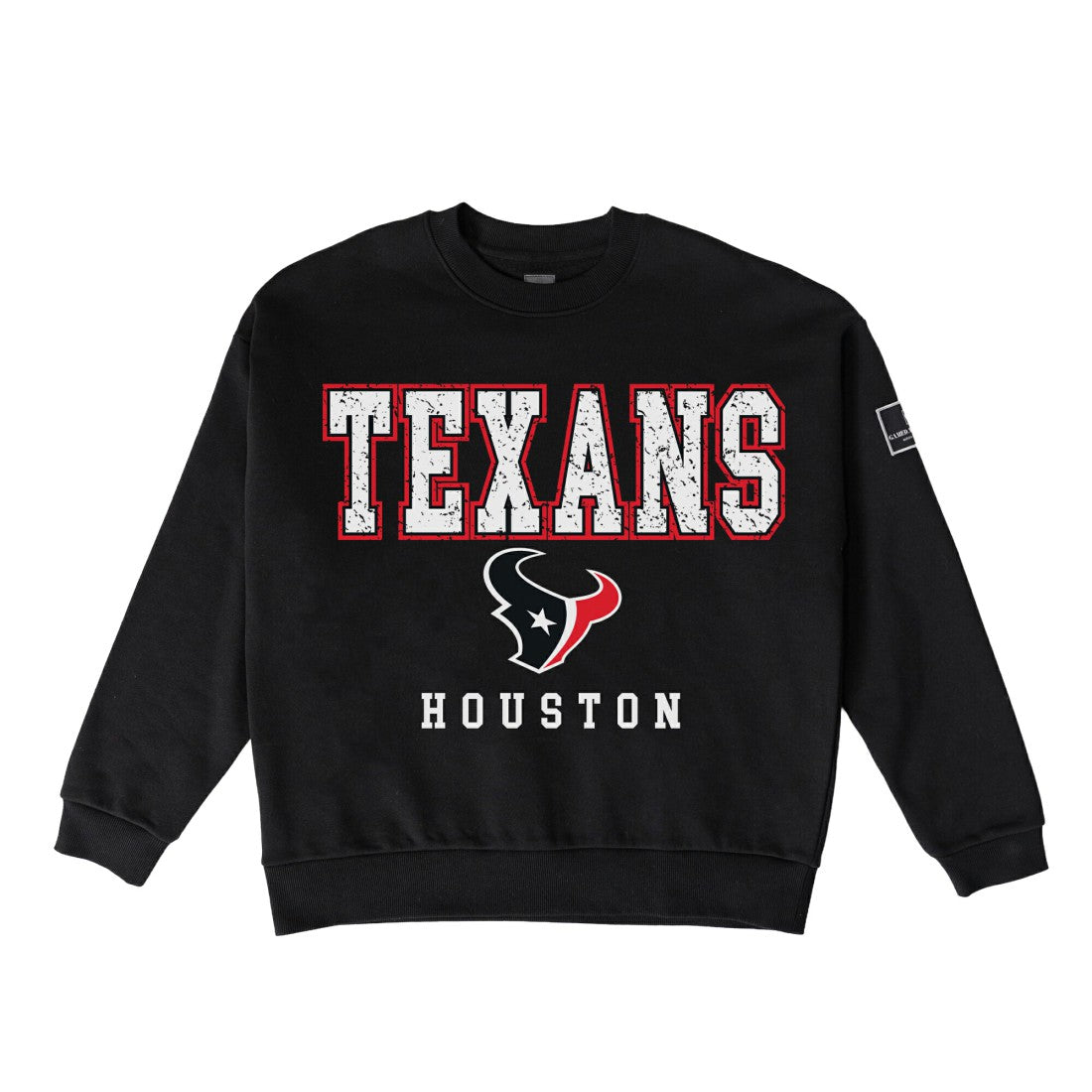 Houston Texans Gameday Couture Women's Oversized Level Up Black Label Premium Fleece Sweatshirt | NFL New