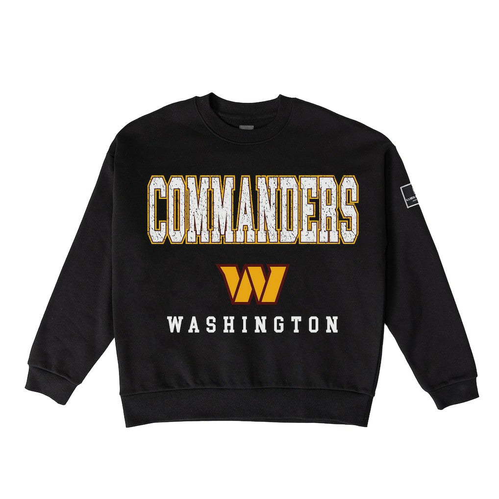 Washington Commanders Gameday Couture Women's Oversized Level Up Black Label Premium Fleece Sweatshirt | NFL Outlet