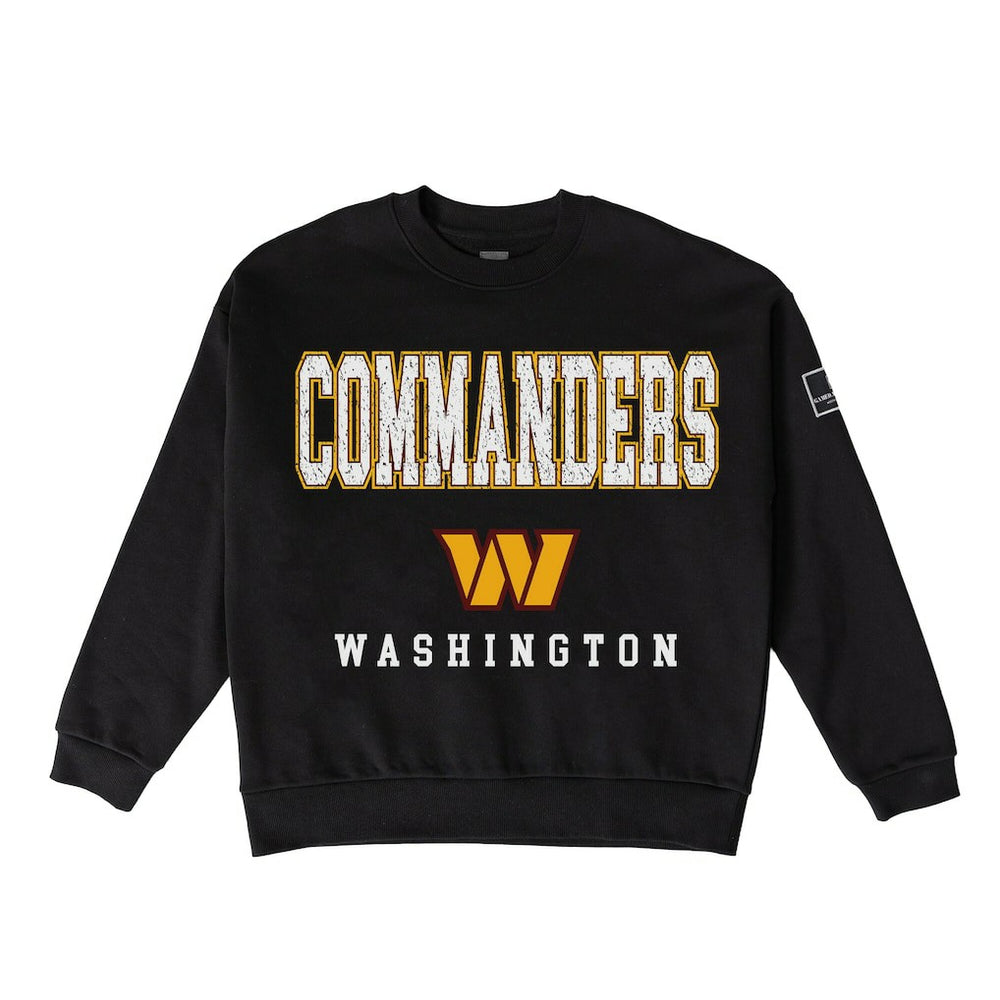 Washington Commanders Gameday Couture Women's Oversized Level Up Black Label Premium Fleece Sweatshirt | NFL Outlet