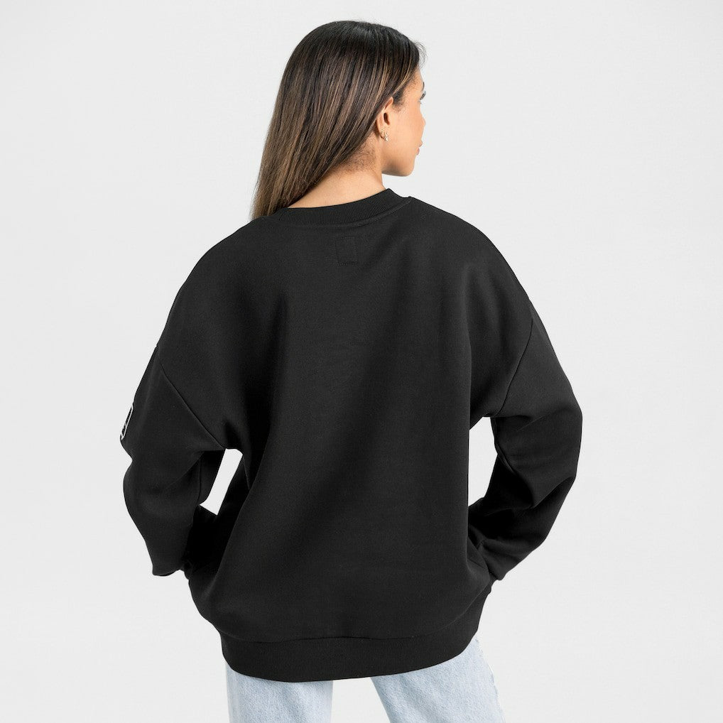 Washington Commanders Gameday Couture Women's Oversized Victory Lane Black Label Premium Fleece Sweatshirt | NFL Discount