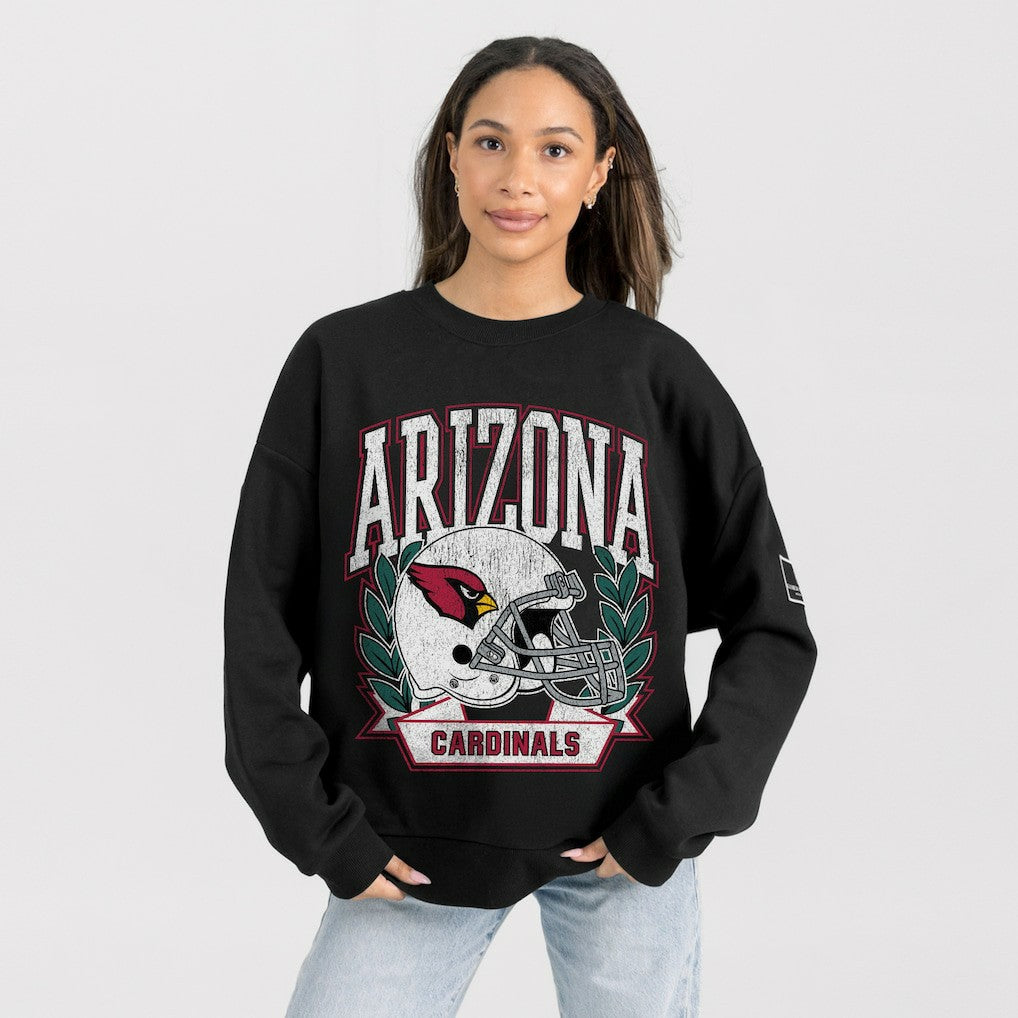 Arizona Cardinals Gameday Couture Women's Oversized Victory Lane Black Label Premium Fleece Sweatshirt | NFL Sale