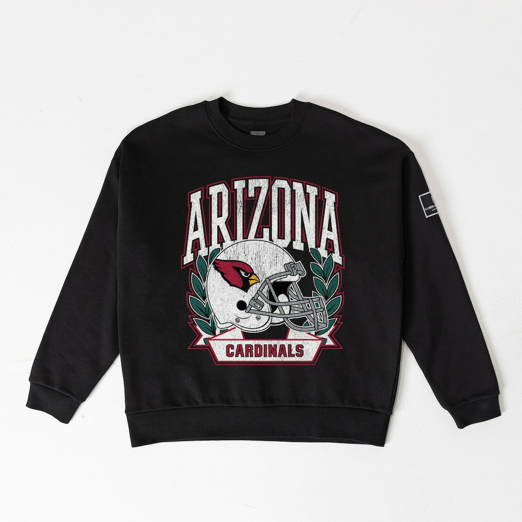 Arizona Cardinals Gameday Couture Women's Oversized Victory Lane Black Label Premium Fleece Sweatshirt | NFL Sale