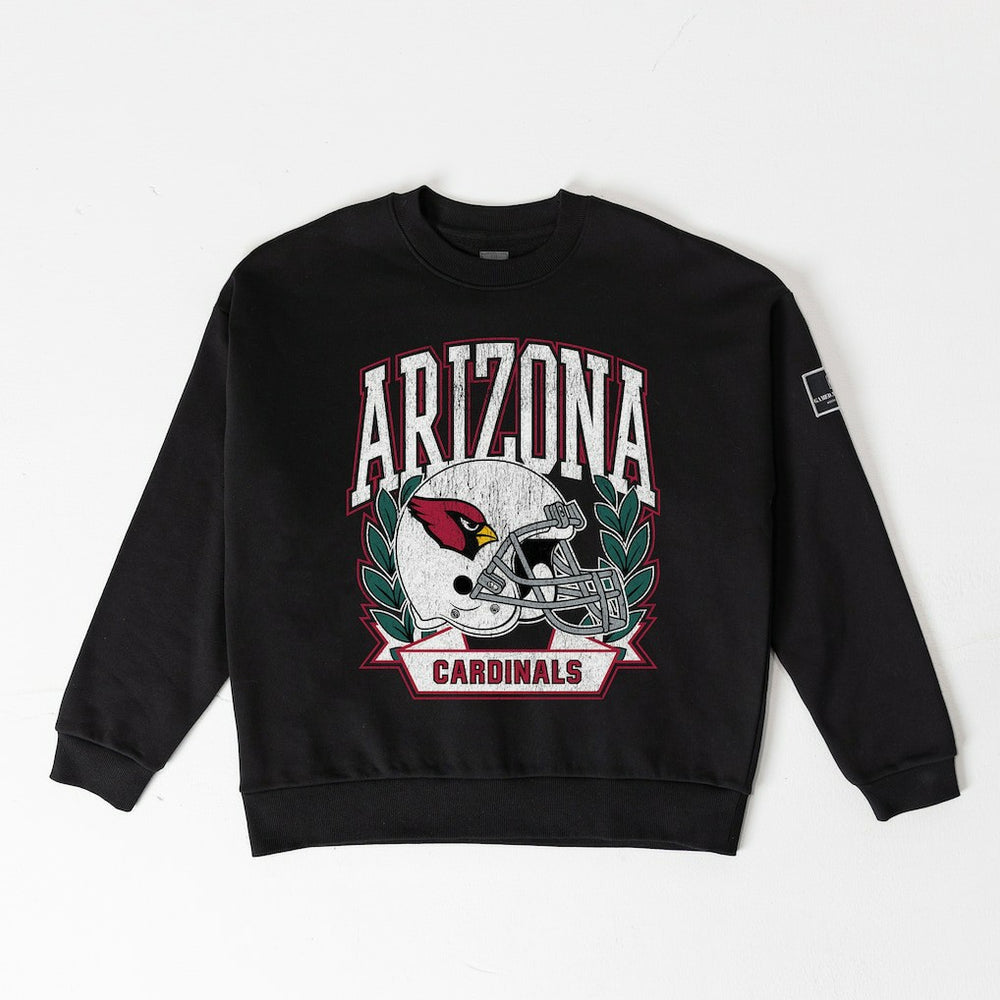 Arizona Cardinals Gameday Couture Women's Oversized Victory Lane Black Label Premium Fleece Sweatshirt | NFL Sale