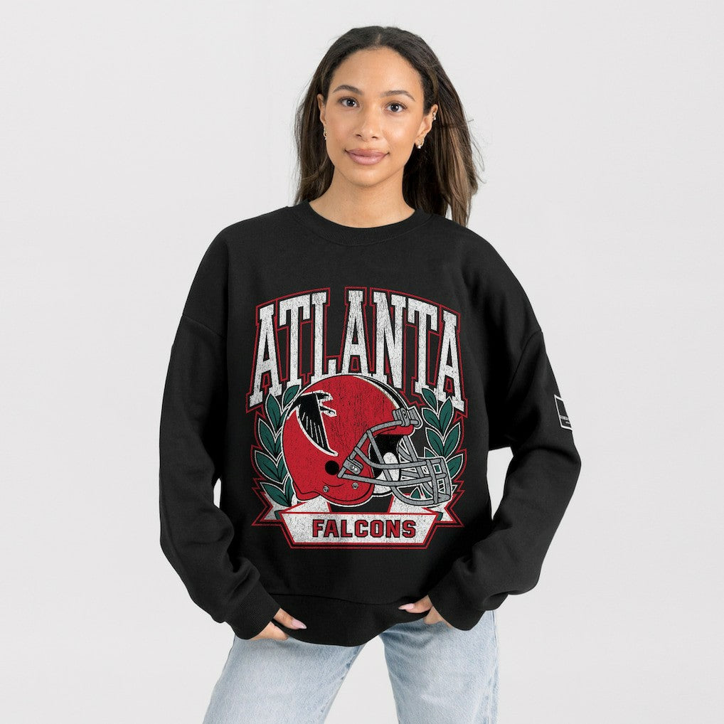 Atlanta Falcons Gameday Couture Women's Oversized Victory Lane Black Label Premium Fleece Sweatshirt | NFL Near me