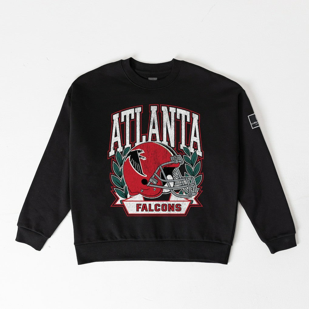 Atlanta Falcons Gameday Couture Women's Oversized Victory Lane Black Label Premium Fleece Sweatshirt | NFL Near me