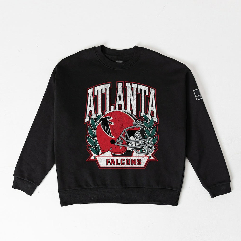 Atlanta Falcons Gameday Couture Women's Oversized Victory Lane Black Label Premium Fleece Sweatshirt | NFL Near me