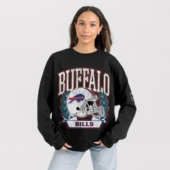 Buffalo Bills Gameday Couture Women's Oversized Victory Lane Black Label Premium Fleece Sweatshirt | NFL US