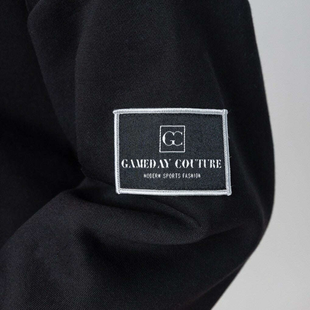 Carolina Panthers Gameday Couture Women's Oversized Victory Lane Black Label Premium Fleece Sweatshirt | NFL Hot