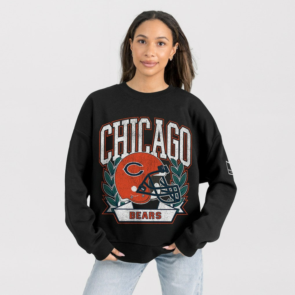 Chicago Bears Gameday Couture Women's Oversized Victory Lane Black Label Premium Fleece Sweatshirt | NFL On sale