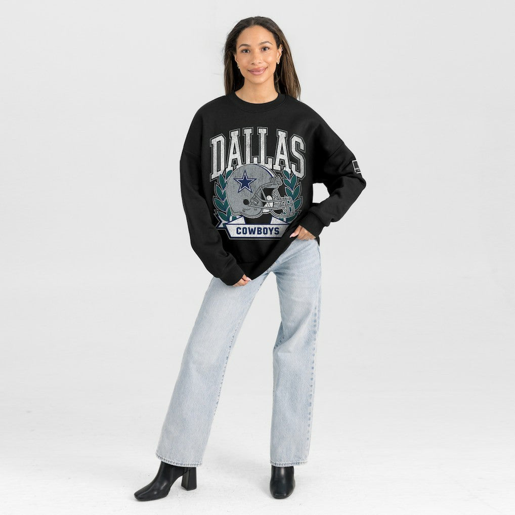 Dallas Cowboys Gameday Couture Women's Oversized Victory Lane Black Label Premium Fleece Sweatshirt | NFL Near me