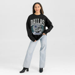 Dallas Cowboys Gameday Couture Women's Oversized Victory Lane Black Label Premium Fleece Sweatshirt | NFL Near me