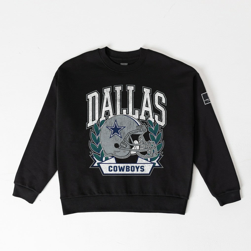 Dallas Cowboys Gameday Couture Women's Oversized Victory Lane Black Label Premium Fleece Sweatshirt | NFL Near me