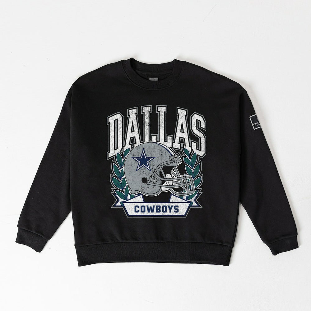 Dallas Cowboys Gameday Couture Women's Oversized Victory Lane Black Label Premium Fleece Sweatshirt | NFL Near me