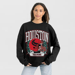 Houston Texans Gameday Couture Women's Oversized Victory Lane Black Label Premium Fleece Sweatshirt | NFL On sale