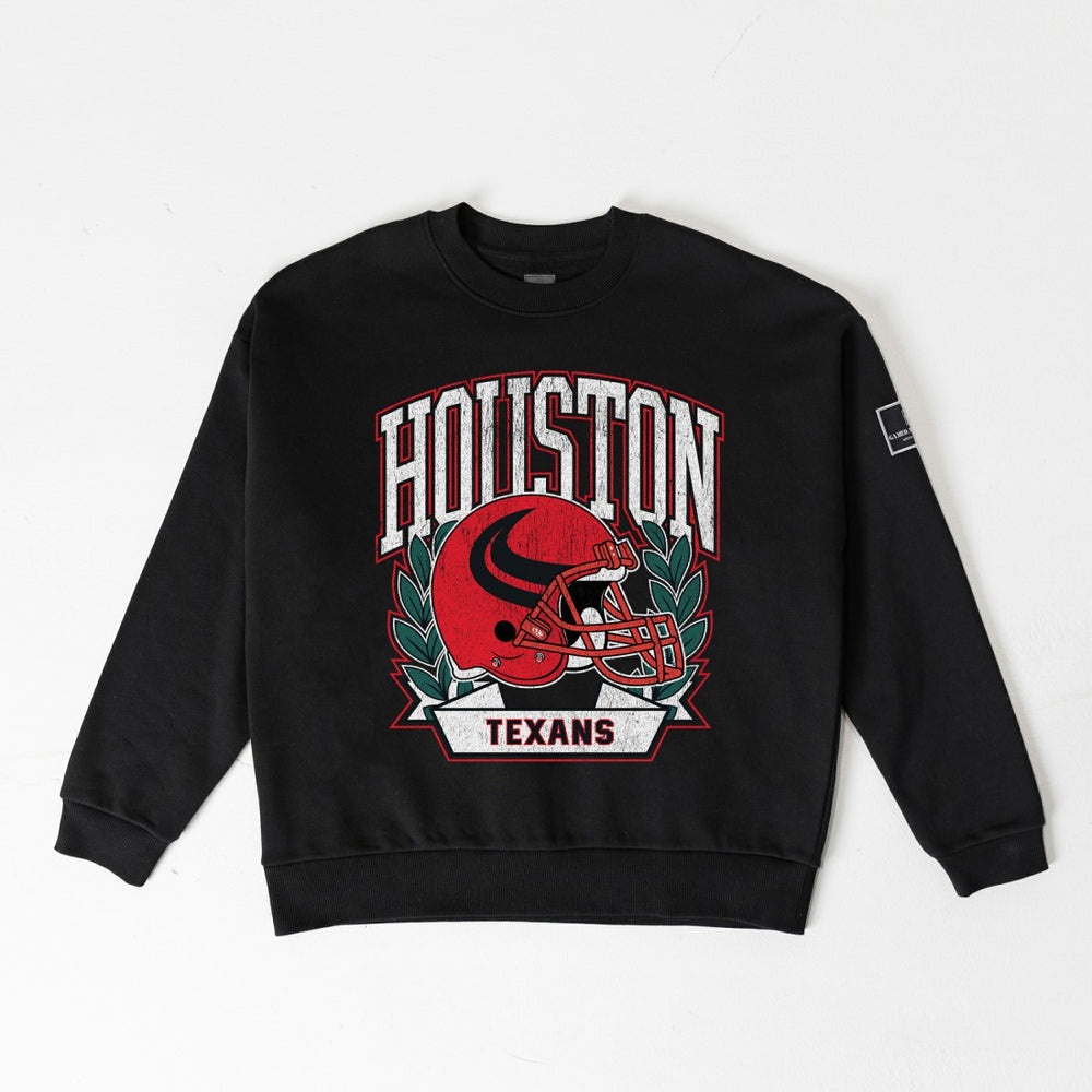 Houston Texans Gameday Couture Women's Oversized Victory Lane Black Label Premium Fleece Sweatshirt | NFL On sale