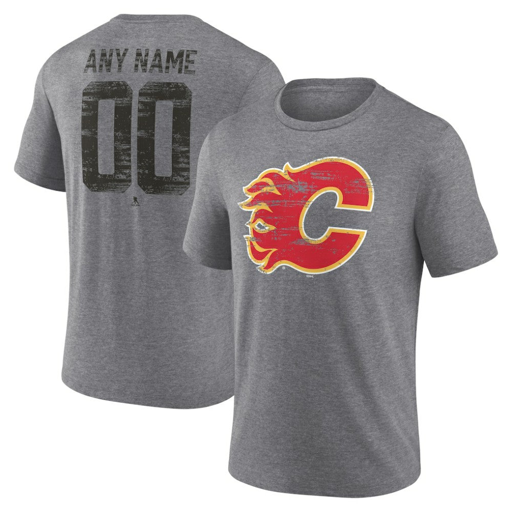 Calgary Flames Heritage Custom Tri-Blend T-Shirt -  NHL T-shirts