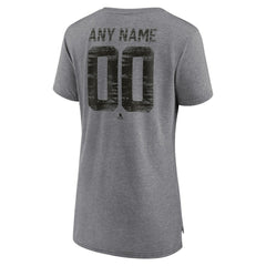 Calgary Flames Women's Heritage Custom Tri-Blend T-Shirt -  NHL T-shirts