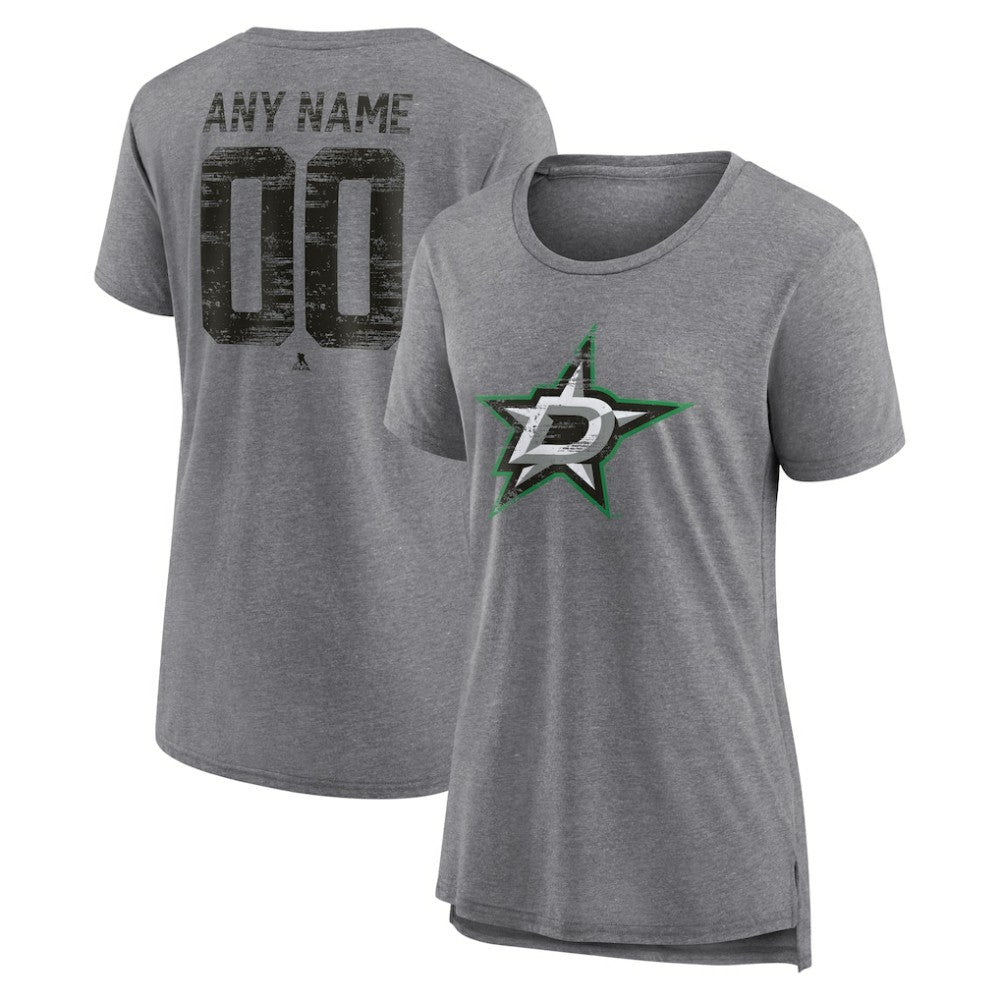 Dallas Stars Women's Heritage Custom Tri-Blend T-Shirt -  NHL T-shirts