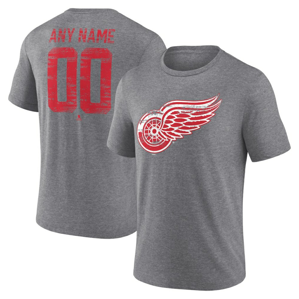 Detroit Red Wings Heritage Custom Tri-Blend T-Shirt -  NHL T-shirts