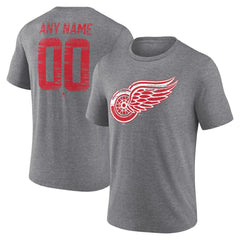 Detroit Red Wings Heritage Custom Tri-Blend T-Shirt -  NHL T-shirts