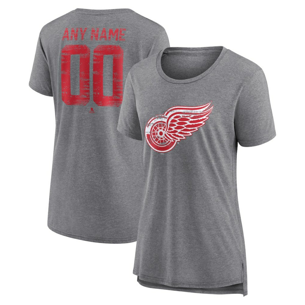 Detroit Red Wings Women's Heritage Custom Tri-Blend T-Shirt -  NHL T-shirts