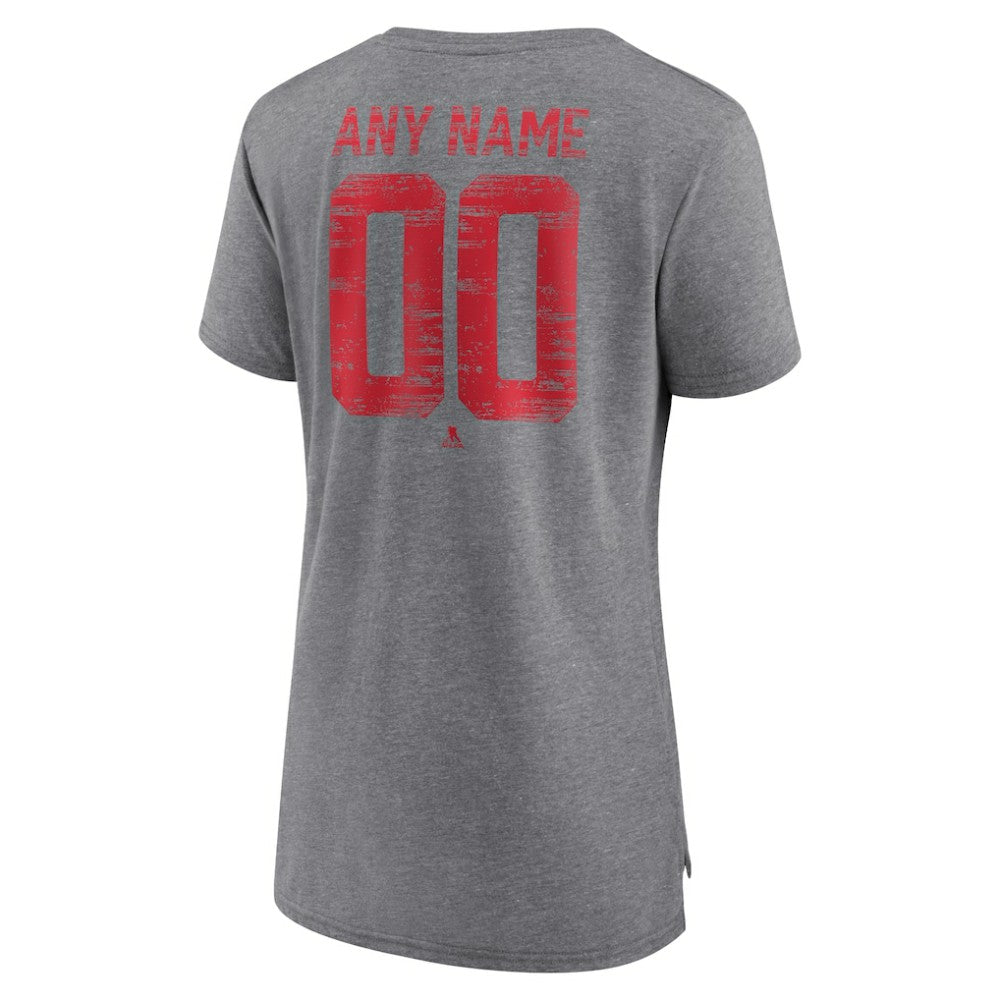 Detroit Red Wings Women's Heritage Custom Tri-Blend T-Shirt -  NHL T-shirts