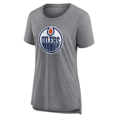 Edmonton Oilers Women's Heritage Custom Tri-Blend T-Shirt -  NHL T-shirts