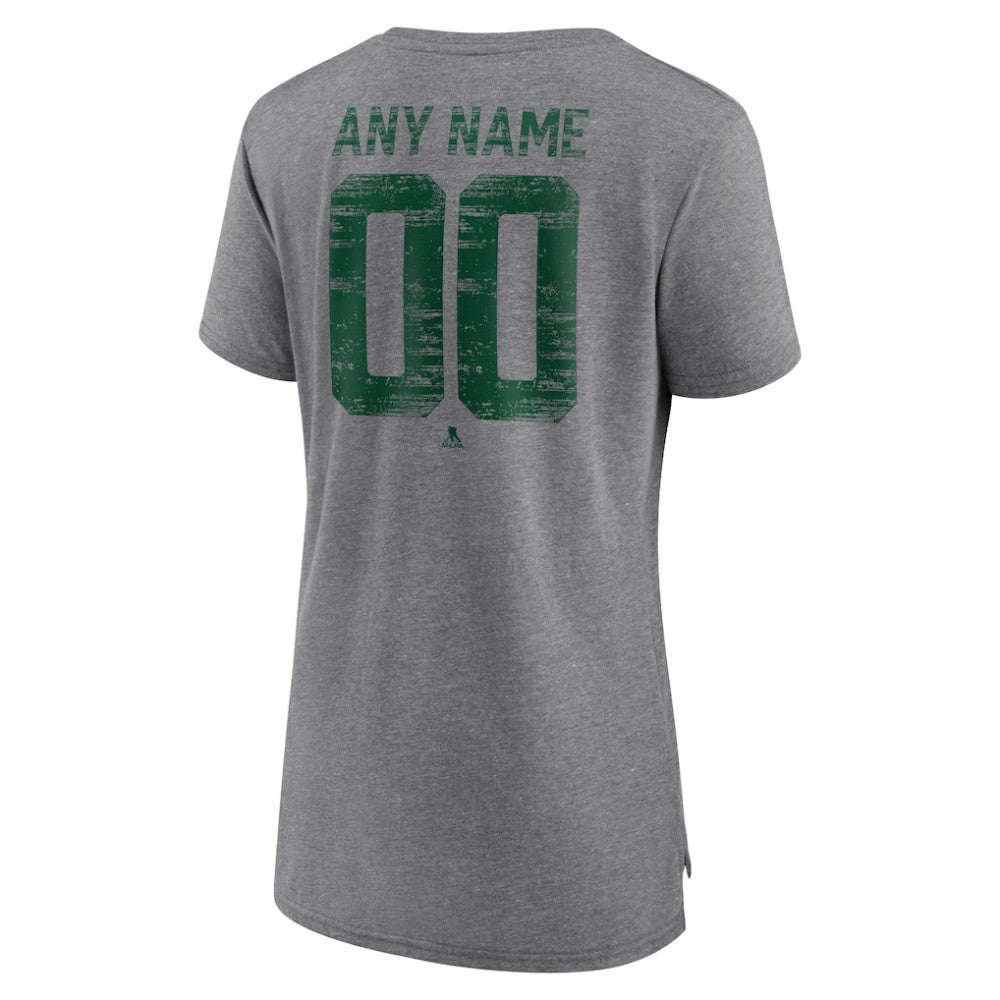 Minnesota Wild Women's Heritage Custom Tri-Blend T-Shirt -  NHL T-shirts