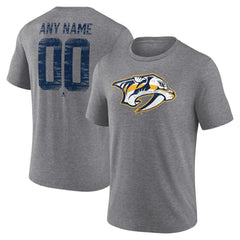 Nashville Predators Heritage Custom Tri-Blend T-Shirt -  NHL T-shirts