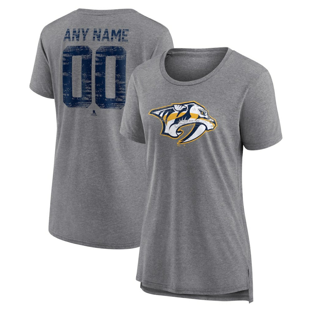 Nashville Predators Women's Heritage Custom Tri-Blend T-Shirt -  NHL T-shirts