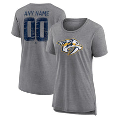 Nashville Predators Women's Heritage Custom Tri-Blend T-Shirt -  NHL T-shirts