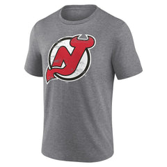 New Jersey Devils Heritage Custom Tri-Blend T-Shirt -  NHL T-shirts