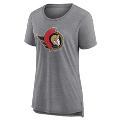 Ottawa Senators Women's Heritage Custom Tri-Blend T-Shirt -  NHL T-shirts